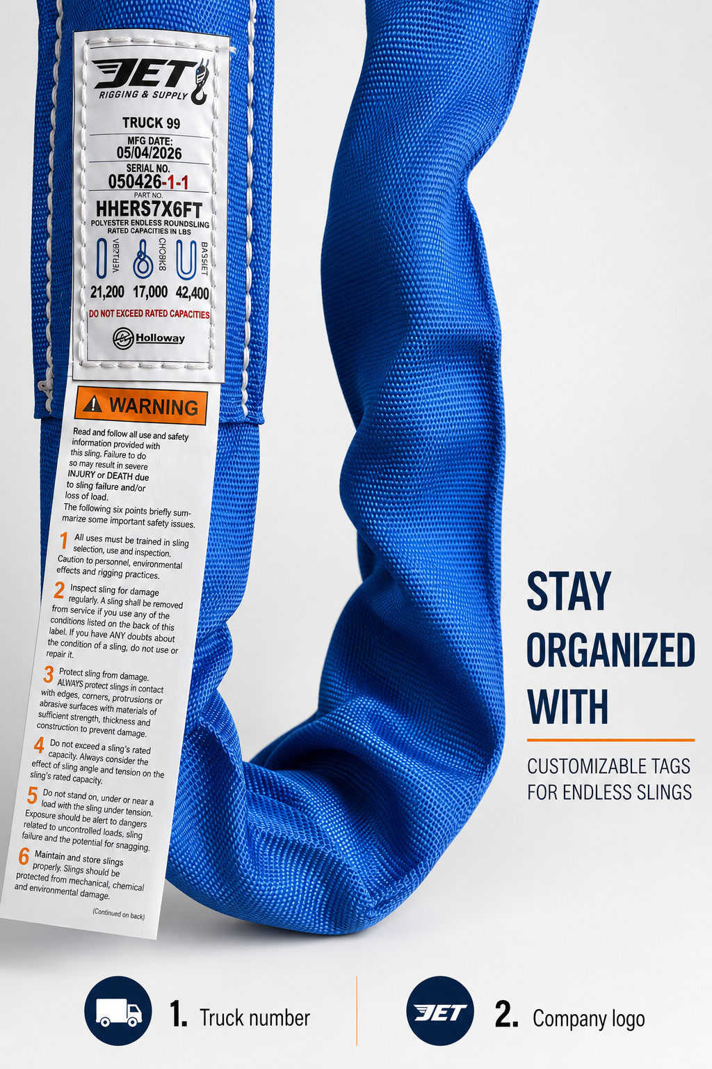 Customizable Endless Round Sling Tag
