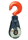 Lebus 418 8t BB Heavy Duty Snatch Block W/ Hook - (8" Sheave, 5/8" - 3/4" Wire Rope)