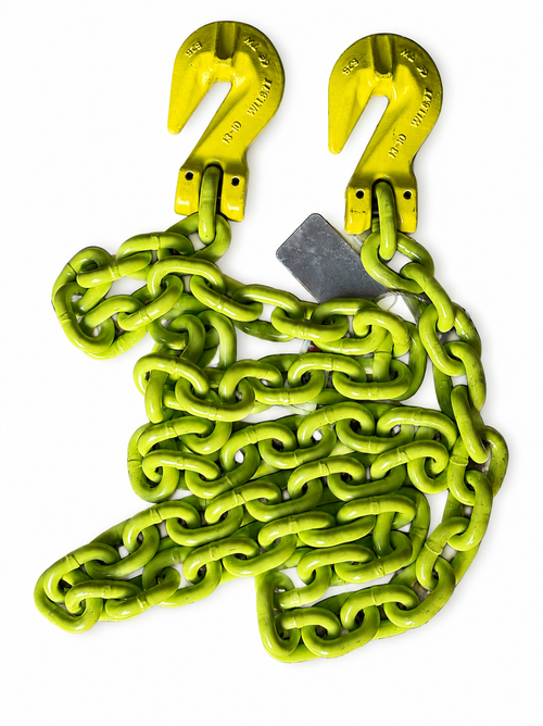 1/2" x 10 ft Single Leg Grade 100 Chain Sling w/Cradle Grab HKS each end- 15000 lbs WLL