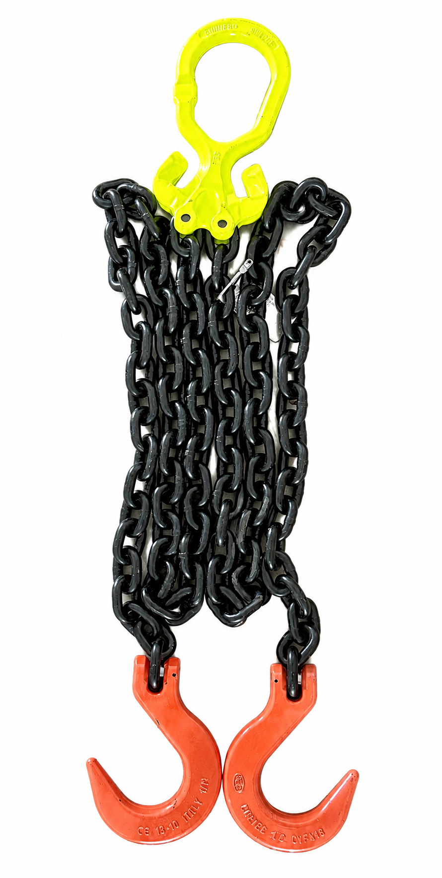 Gunnebo 1/2" x 8 ft Type MGD-EGKN GrabiQ Adjustable 2-Leg Grade 100 Chain Sling w/ Cartec Clevis Foundry Hook on each end