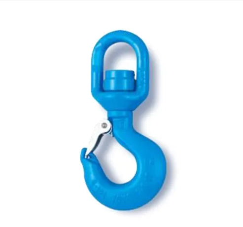 Yoke Alloy Swivel Ball Bearing Hoist Hook w/ Latch - WLL 66,139 lbs.