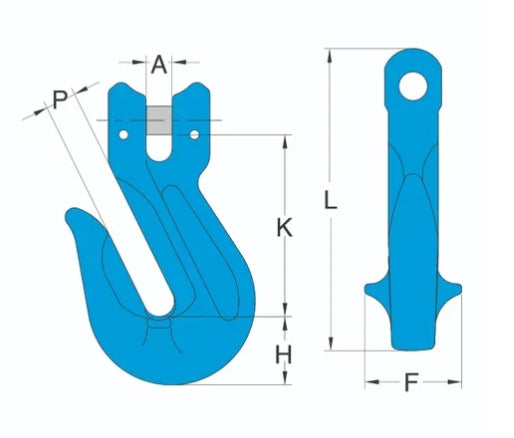 Yoke 5/8" Grade 100 Clevis Cradle Grab Hook - WLL 22,600 lbs