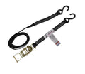 Holloway 1" x 12' Black Vinyl S-Hook Tie Down Ratchet Strap | WLL: 1400 Lbs.