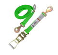 Holloway 2" x 10' Green Flat Snap Hook Tie Down Ratchet Strap | WLL: 3335 Lbs.